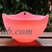 6pcs Pink Plastic Hanging Flower Pot Plant Planter Basket Home Garden Decor   